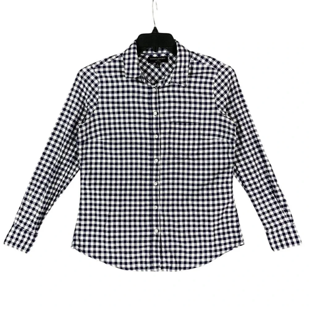 Banana Republic Plaid Shirt‎ Mens Small Soft Wash Button Down Business Casual